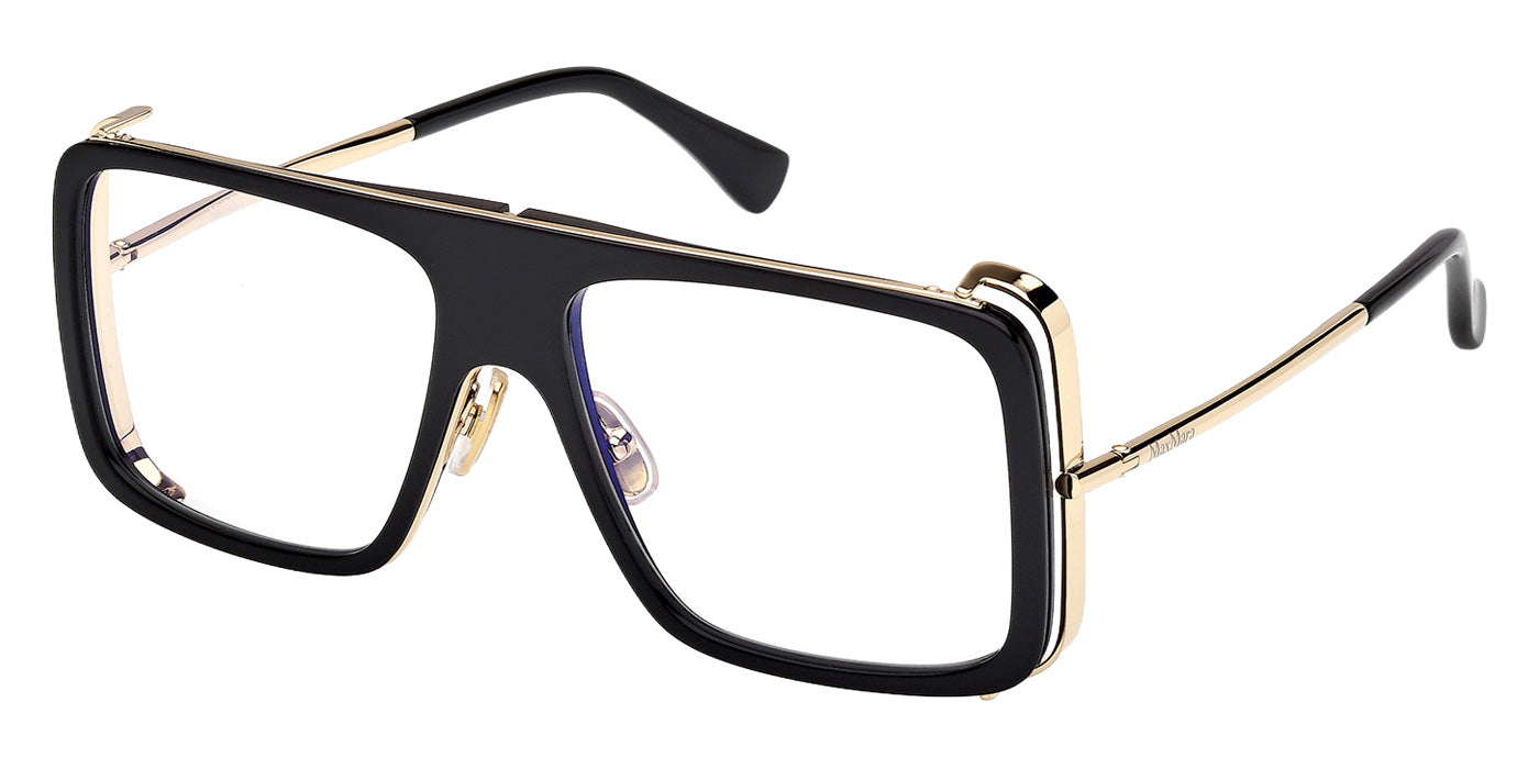 Max Mara MM5172-B 001 55 - Shiny Black / Blue Filter #id:mm5172b001_s:100105