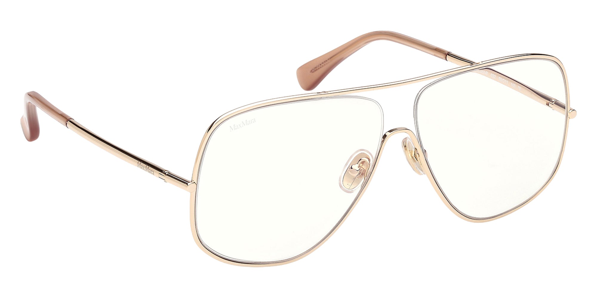 Max Mara MM5222-B 032 59 - Shiny Pale Gold / Blue Filter 032 #id:mm5222b032_s:104135