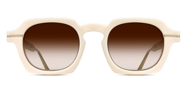 Milk White/Brushed Gold / Brown Gradient / 48-23-142