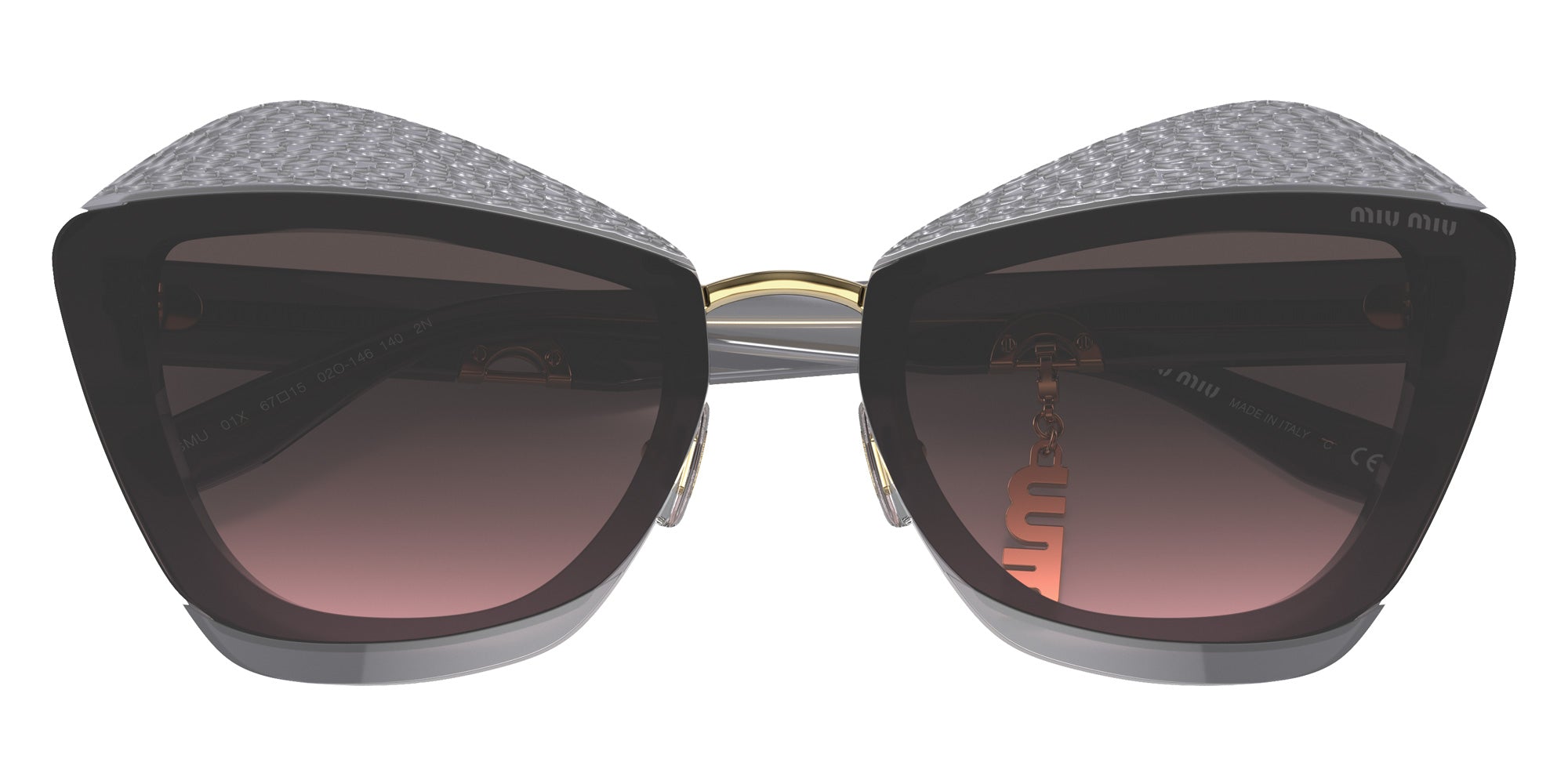 Miu Miu MU 01XS 02O146 67 - Dark Gray Transparent #id:mu01xs02o146_s:100120