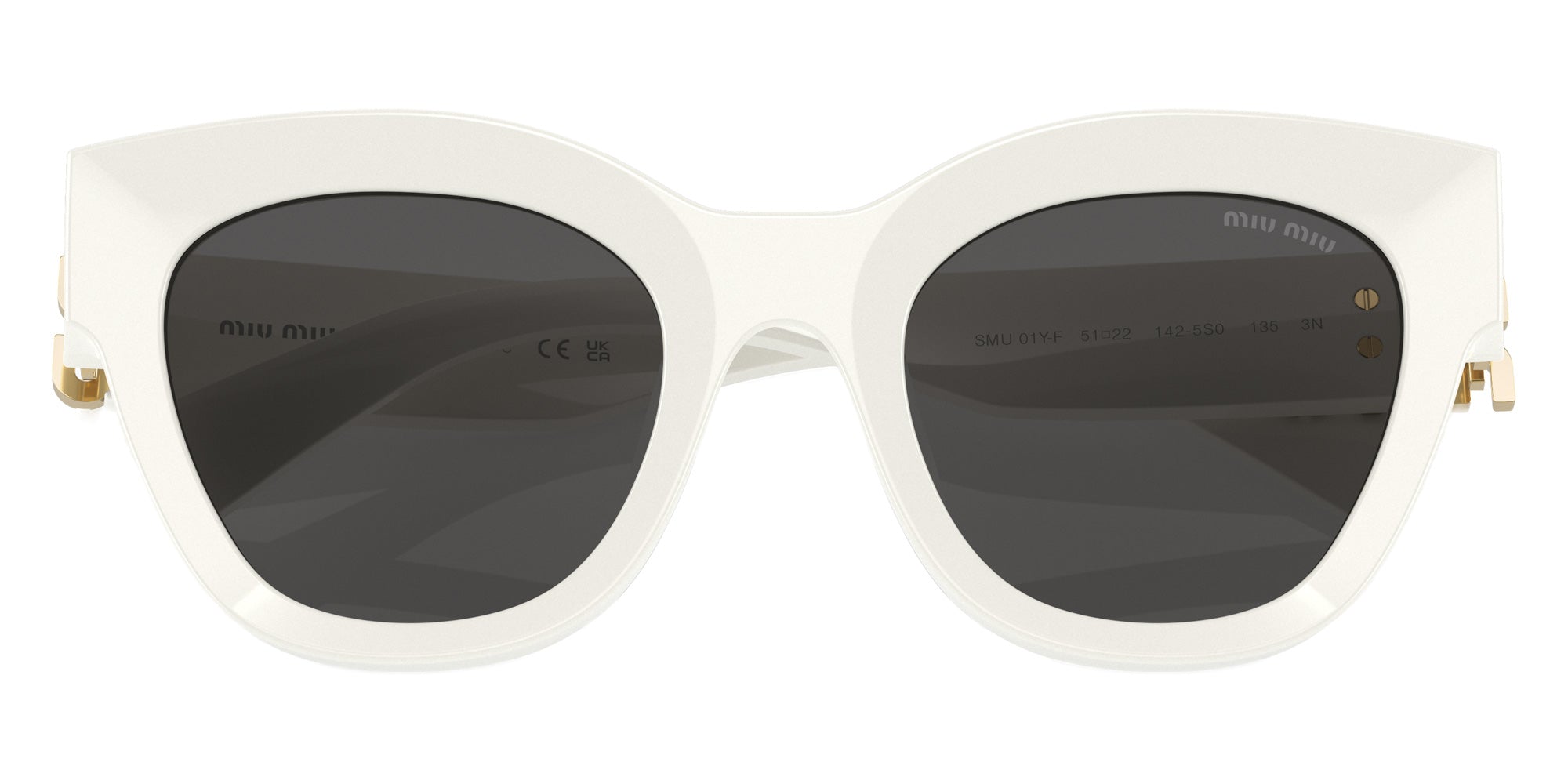 Miu Miu MU 01YSF 1425S0 51 - White / Dark Gray #id:mu01ysf1425s0_s:100120