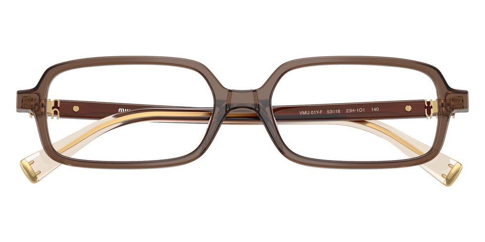 Miu Miu MU 01YVF 23H1O1 53 - Brown Transparent #id:mu01yvf23h1o1_s:100120