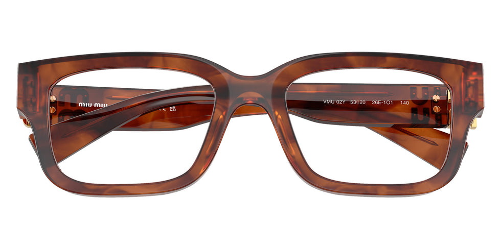 Miu Miu MU 02YV 26E1O1 51 - Striped Tobacco #id:mu02yv26e1o1_s:104120