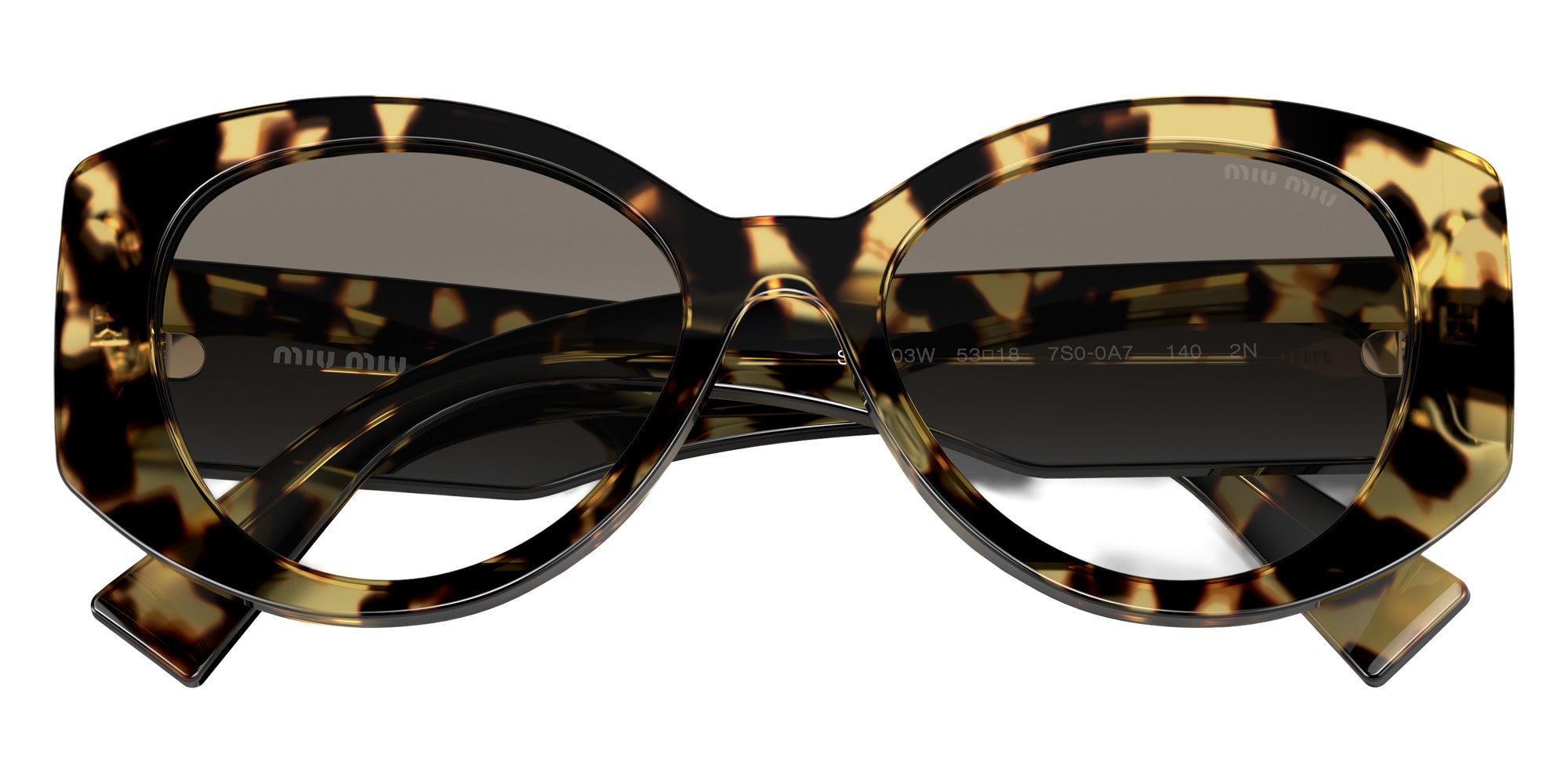 Miu Miu MU 03WS 7S00A7 53 - Light Havana / Gray Gradient #id:mu03ws7s00a7_s:100120
