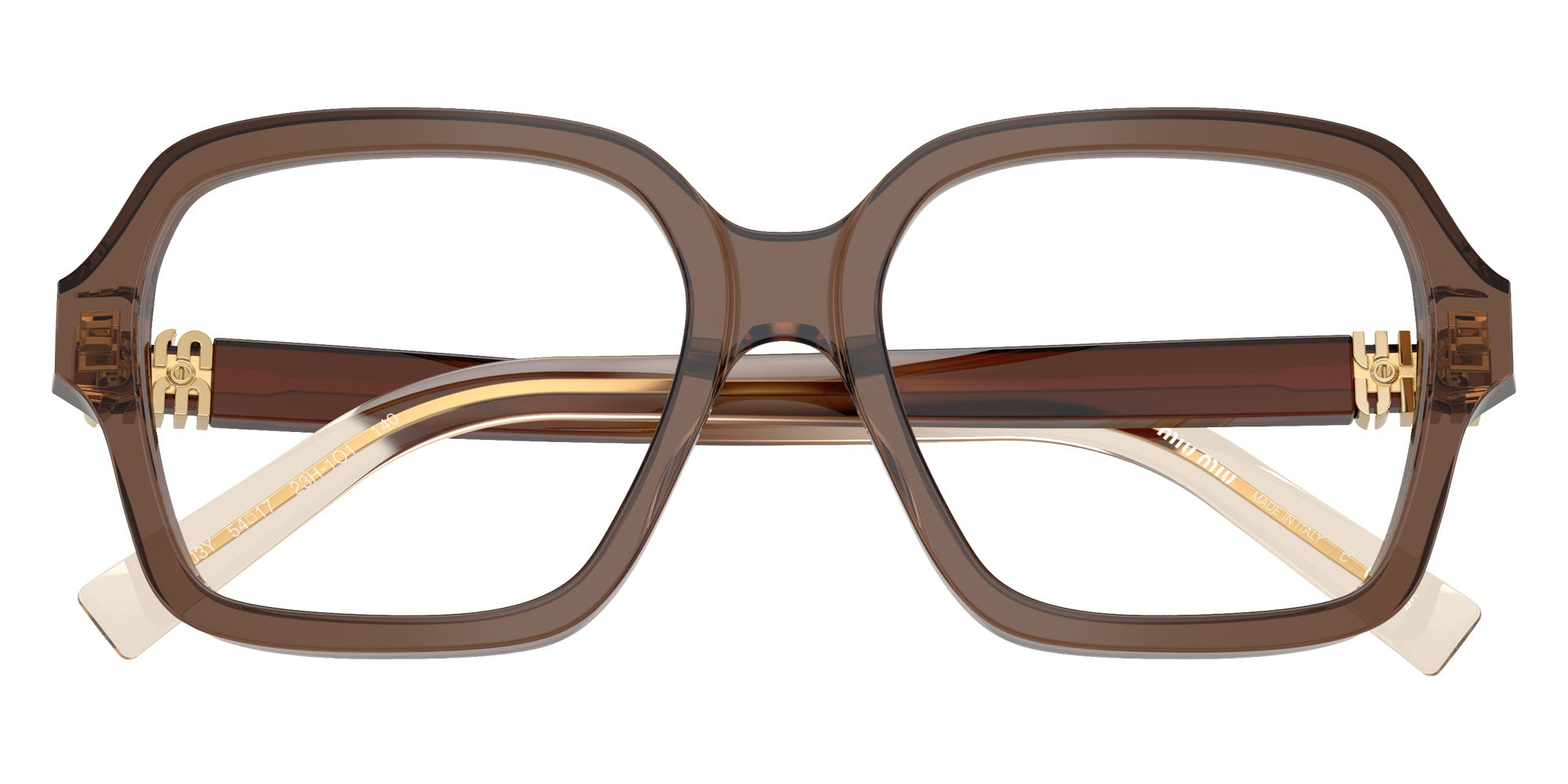 Miu Miu MU 03YV 23H1O1 52 - Brown Transparent #id:mu03yv23h1o1_s:100120