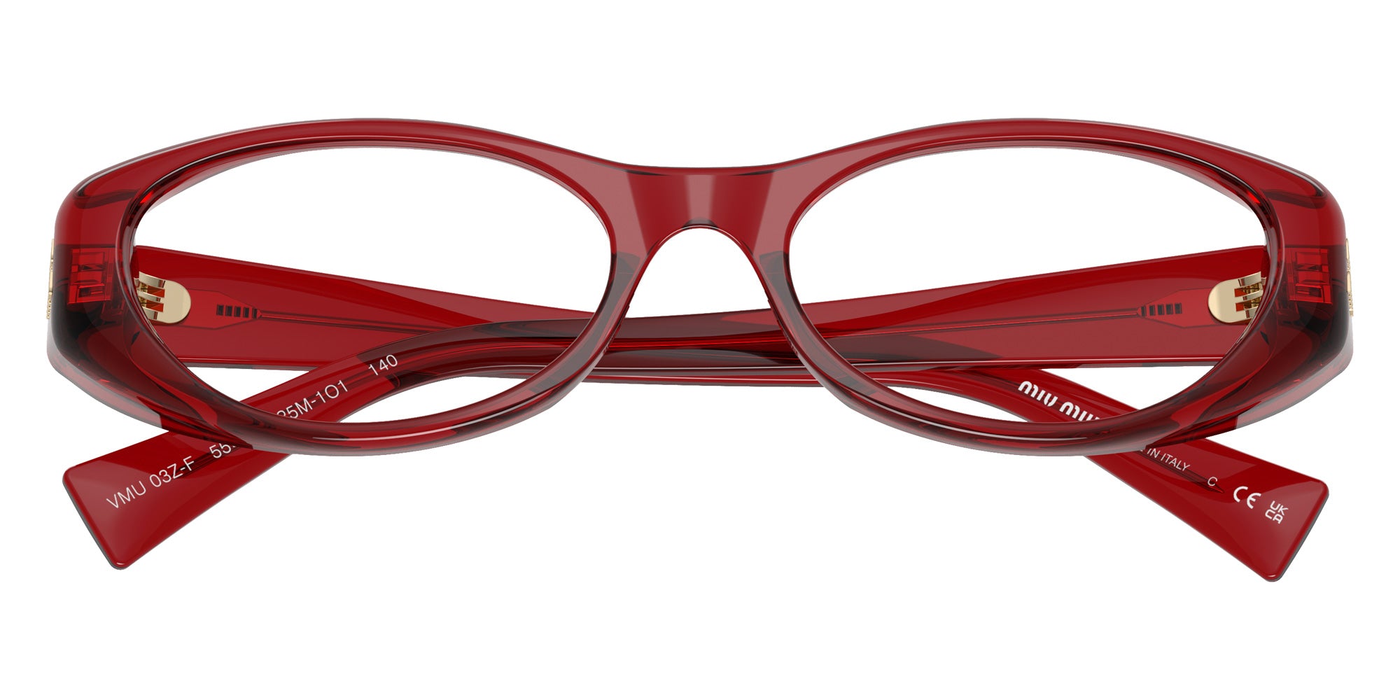 Miu Miu MU 03ZVF Oval Eyeglasses | EyeOns.com