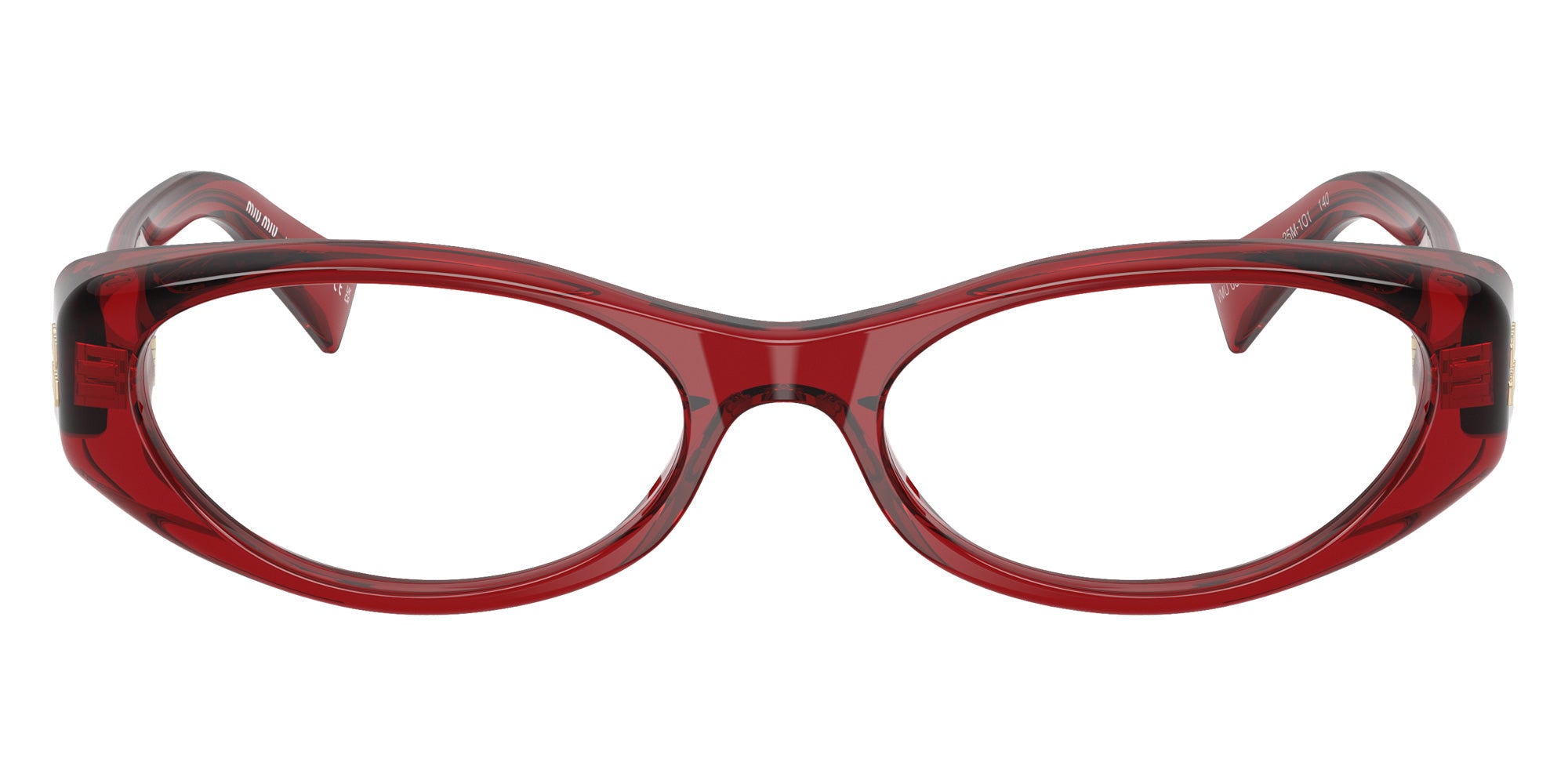 Miページ Miu Miu MU 03ZVF Oval Eyeglasses | EyeOns.com