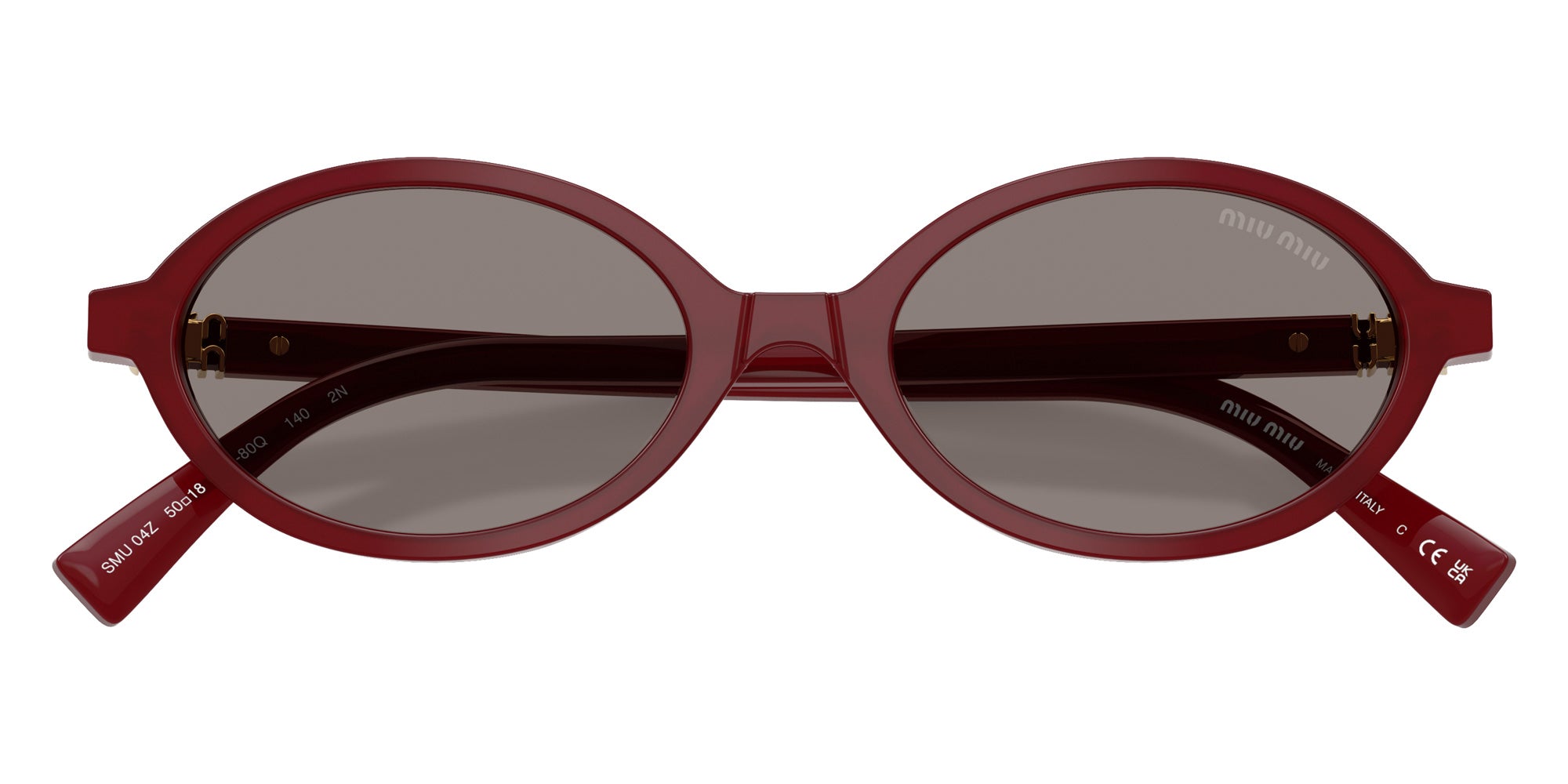 Miu Miu MU 04ZS Oval Sunglasses | EyeOns.com