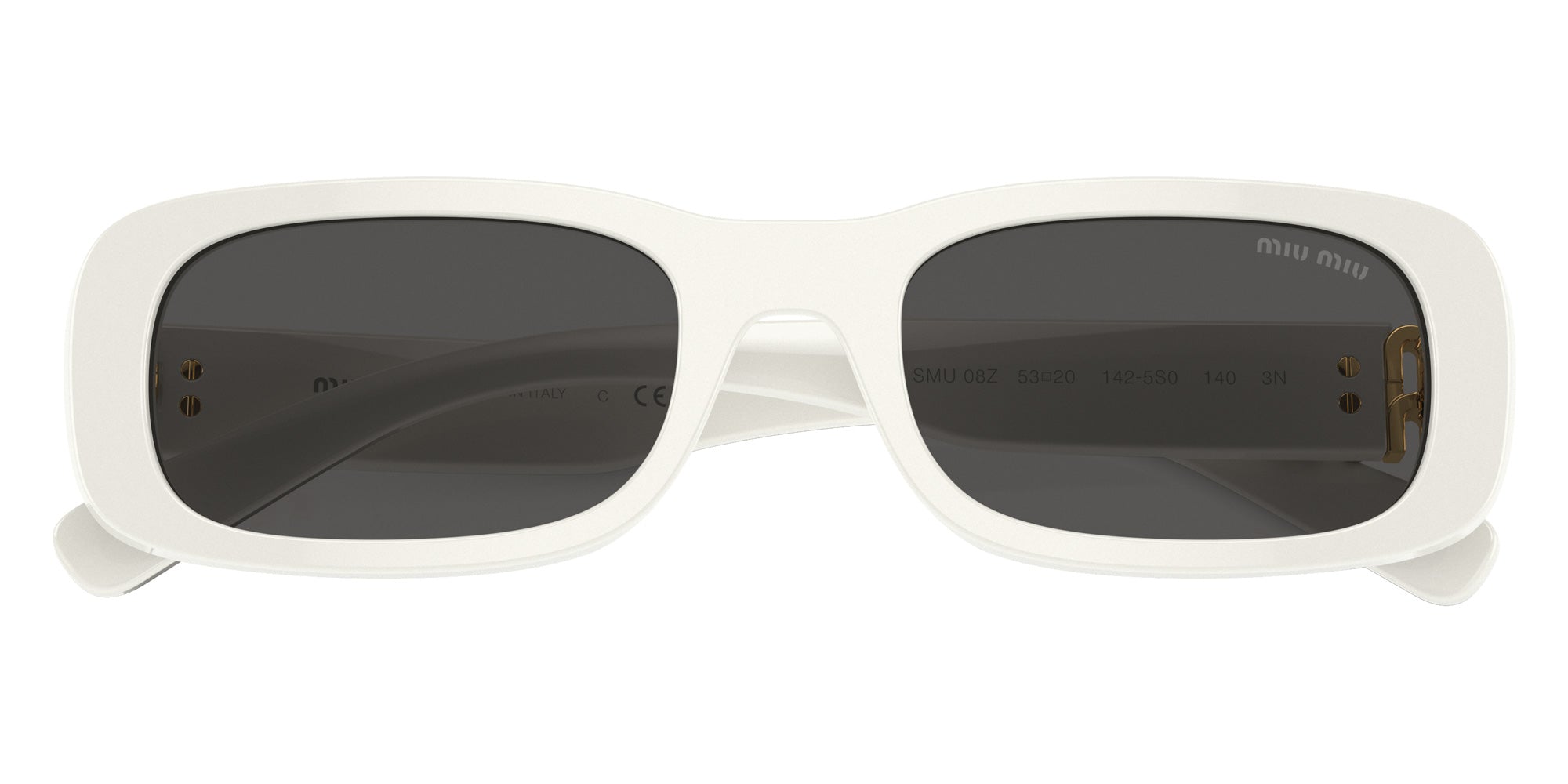 Miu Miu MU 08ZS 1425S0 53 - White Ivory / Dark Gray #id:mu08zs1425s0_s:100120