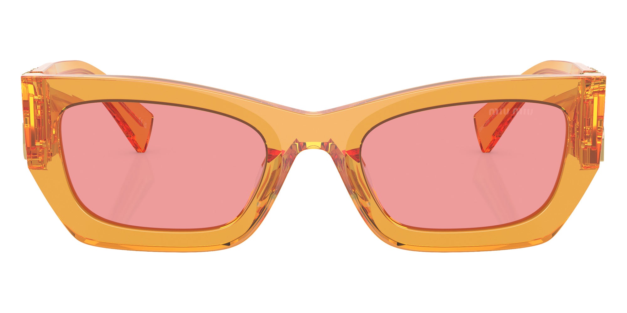 Miu Miu MU 09WS 12T1D0 53 - Orange Transparent / Pink #id:mu09ws12t1d0_s:104100