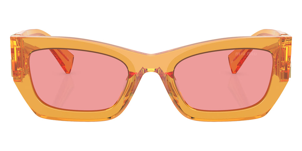 Miu Miu MU 09WS 12T1D0 53 - Orange Transparent / Pink #id:mu09ws12t1d0_s:104100