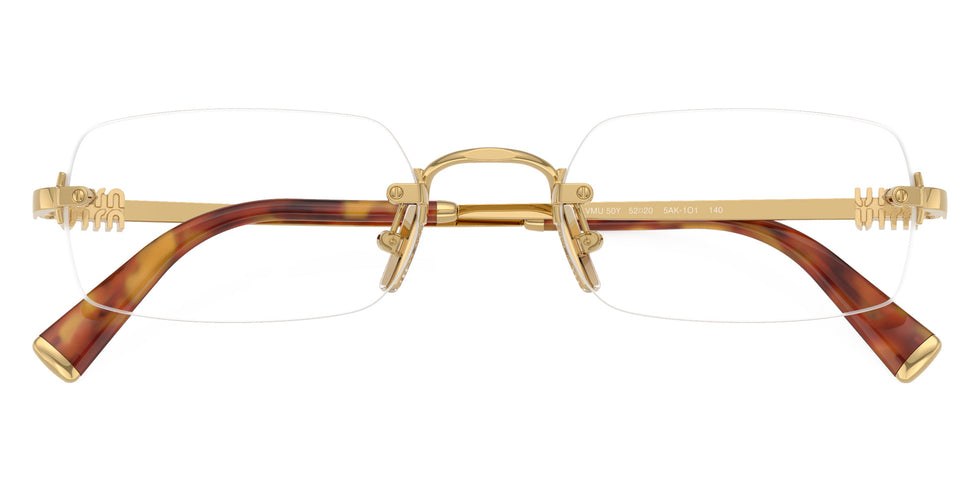 Miu Miu MU 50YV 5AK1O1 50 - Gold #id:mu50yv5ak1o1_s:108120