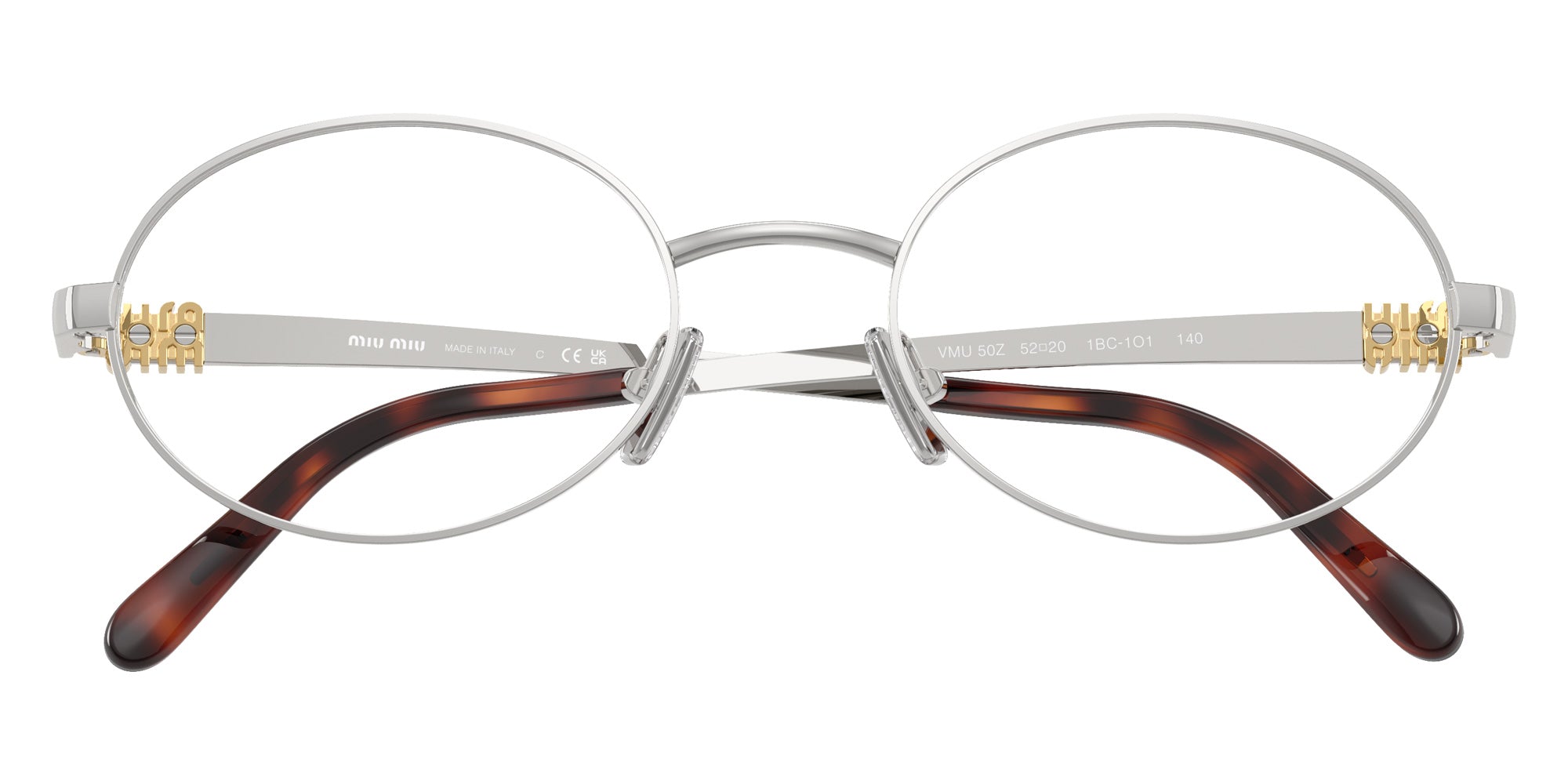 Miu Miu MU 50ZV 1BC1O1 50 - Silver #id:mu50zv1bc1o1_s:100120