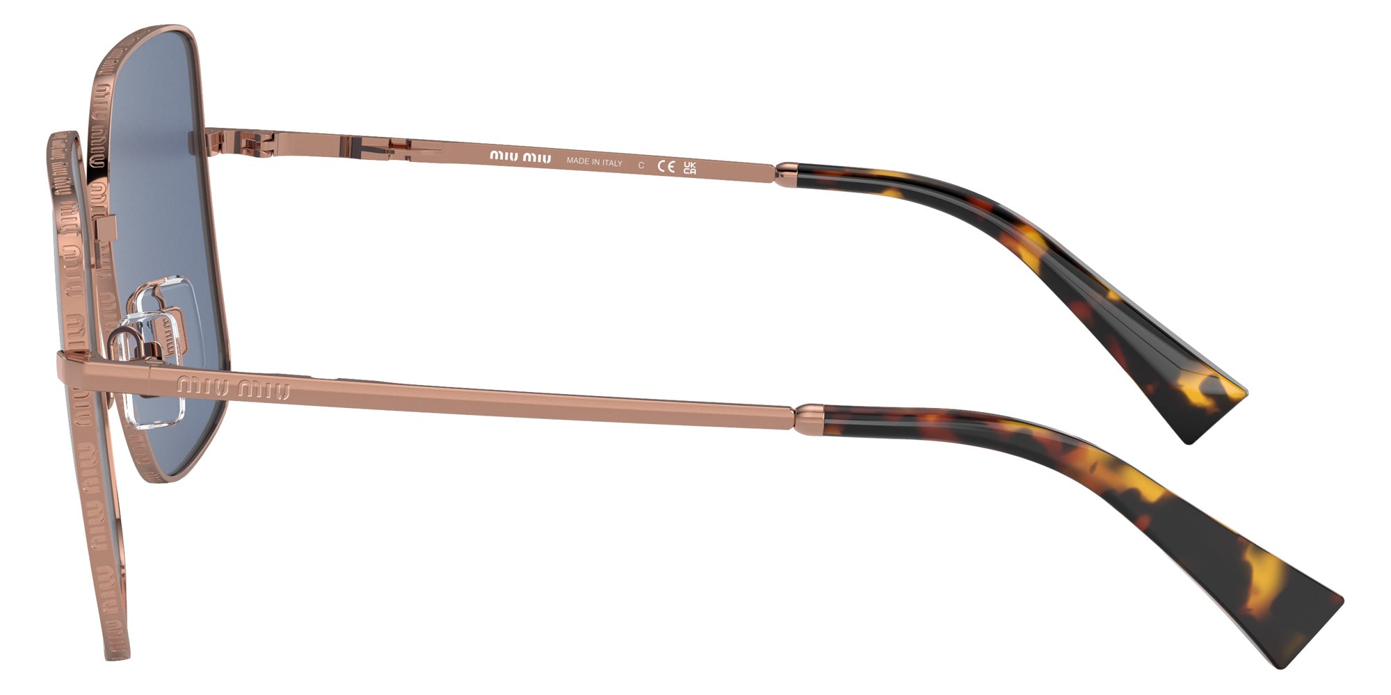 Miu Miu MU 51YS ZVF1V1 60 - Rose Gold / Dark Blue #id:mu51yszvf1v1_s:100110