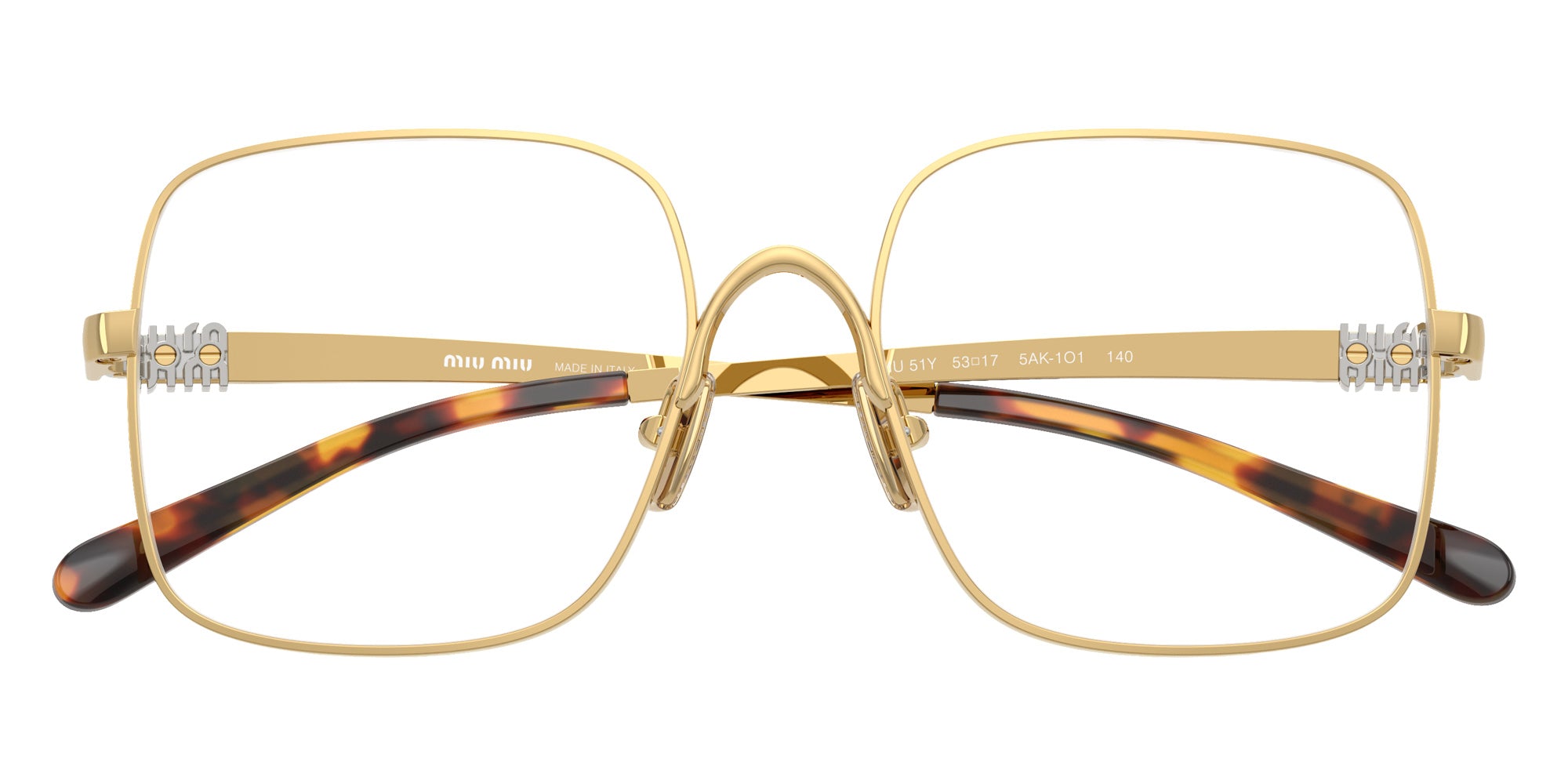 Miu Miu MU 51YV 5AK1O1 53 - Gold #id:mu51yv5ak1o1_s:104120