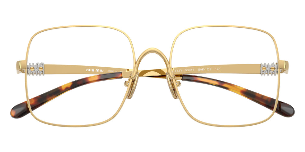 Miu Miu MU 51YV 5AK1O1 53 - Gold #id:mu51yv5ak1o1_s:104120