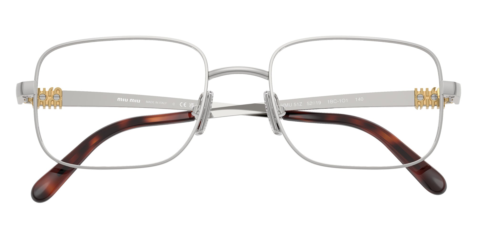 Miu Miu MU 51ZV 1BC1O1 50 - Silver #id:mu51zv1bc1o1_s:100120