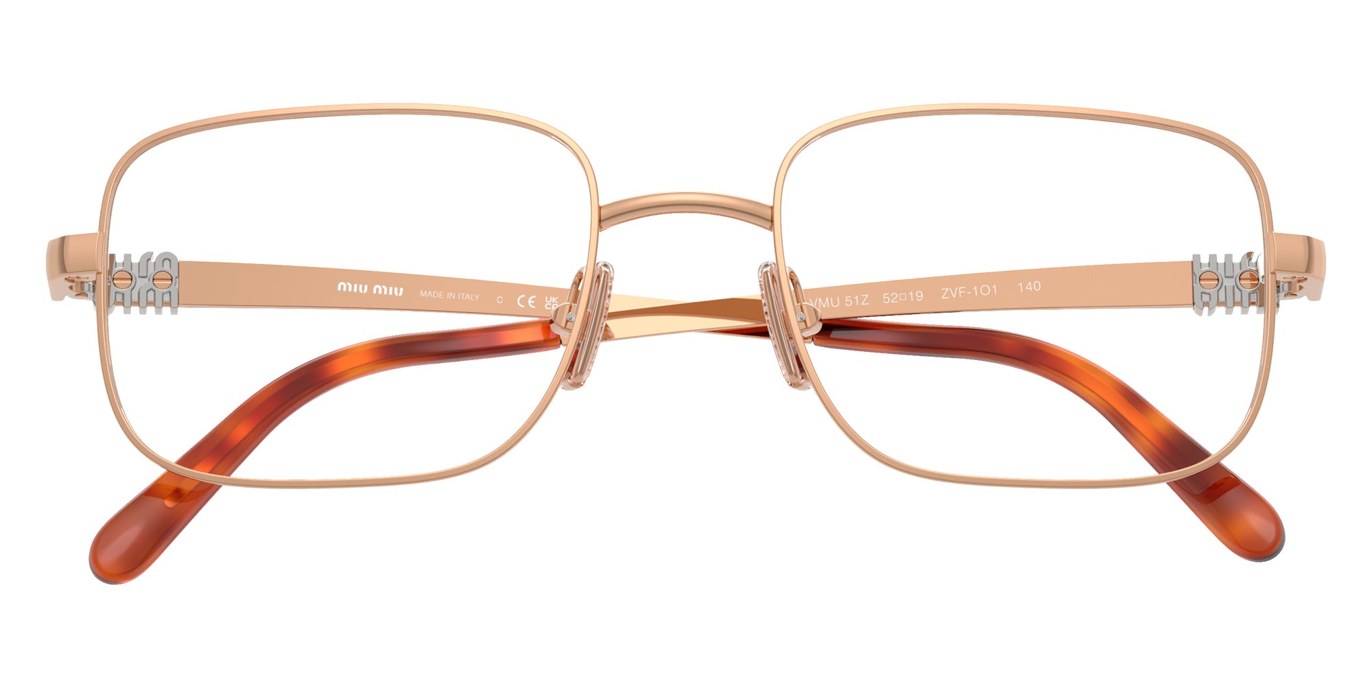 Miu Miu MU 51ZV Rectangle Eyeglasses | EyeOns.com