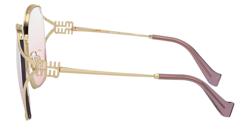 Miu Miu MU 52WS ZVN04Z 60 - Pale Gold / Clear Gradient Pink #id:mu52wszvn04z_s:100110