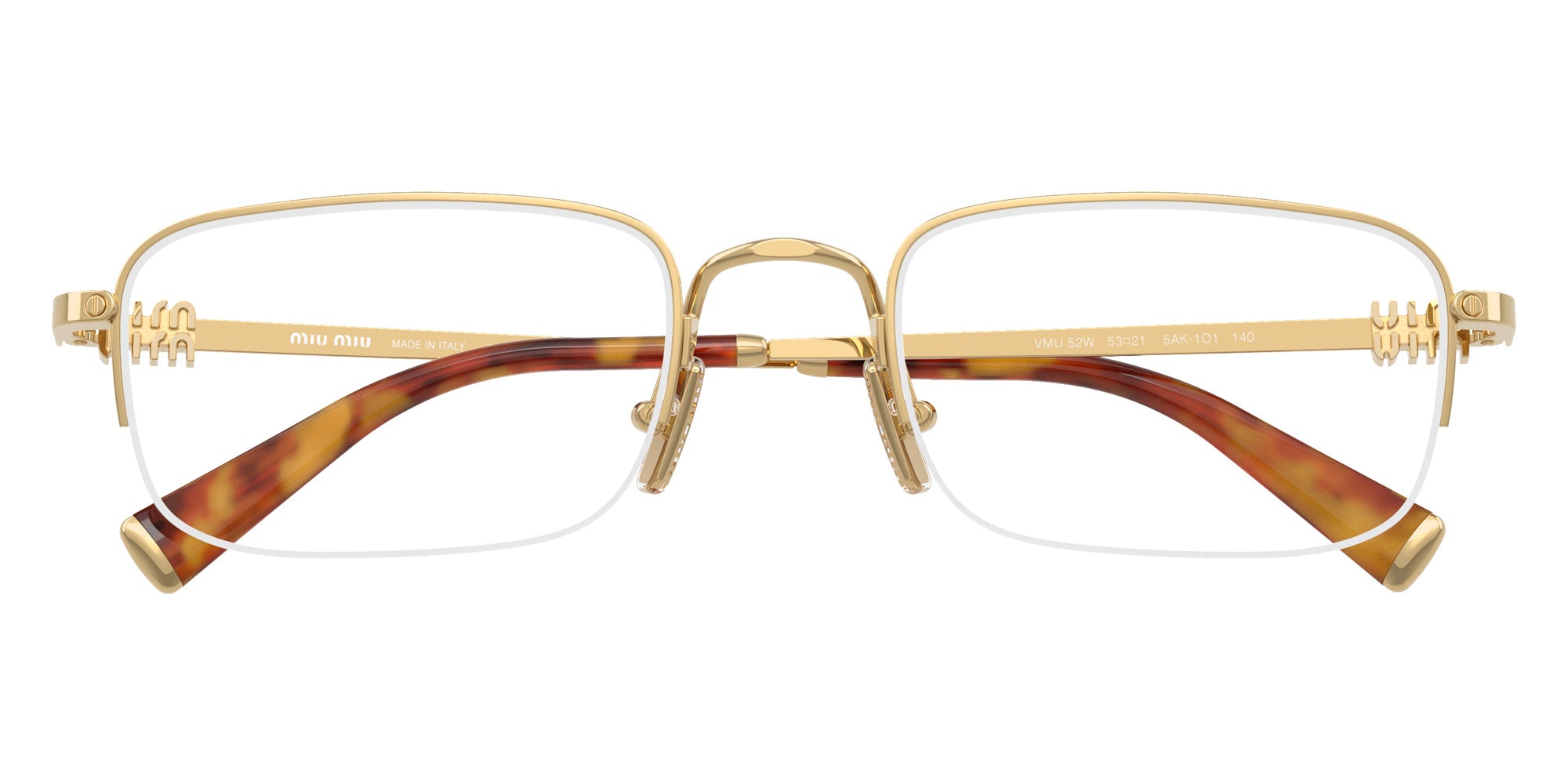 Miu Miu MU 52WV 5AK1O1 53 - Gold #id:mu52wv5ak1o1_s:100120