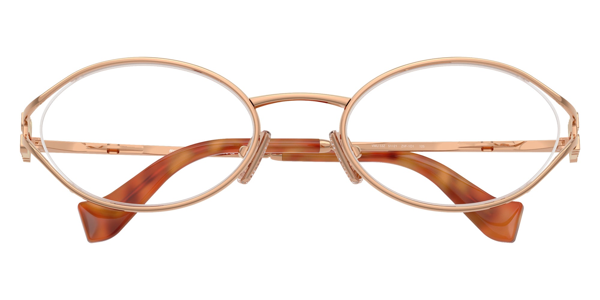 Miu Miu MU 53ZV Oval Eyeglasses | EyeOns.com