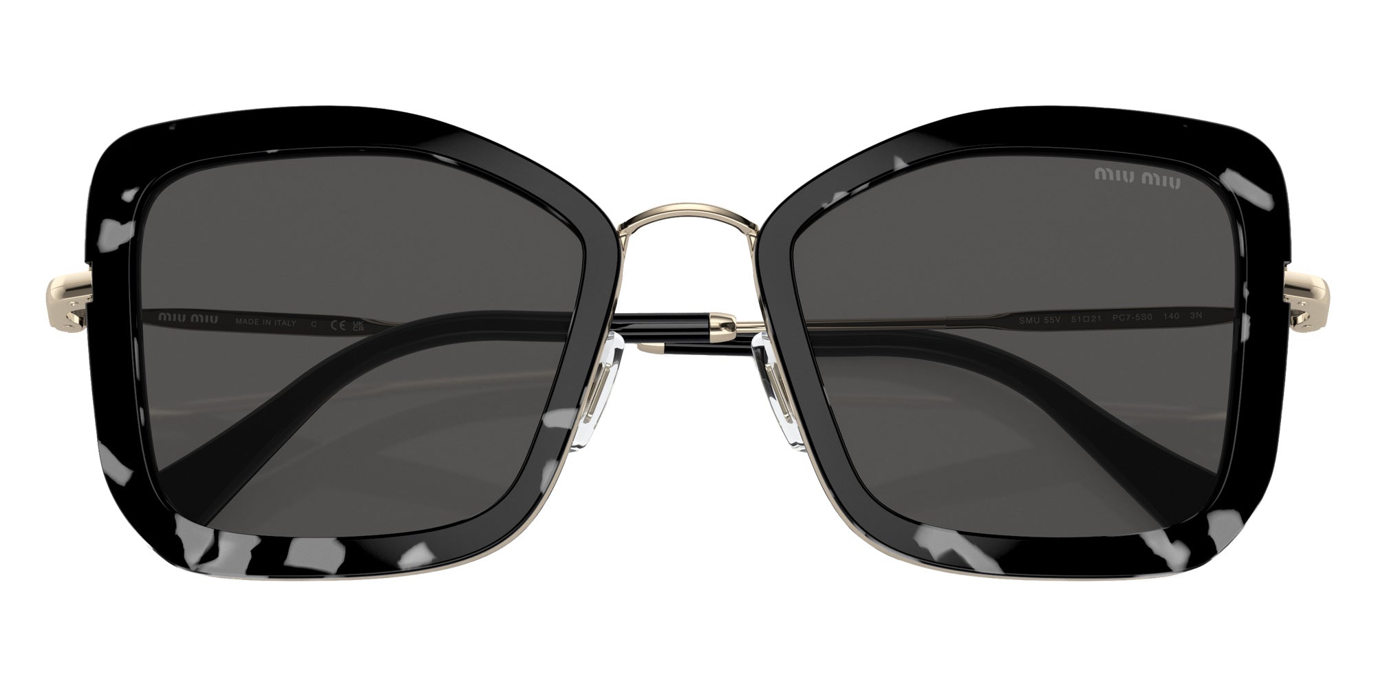 Miu Miu MU 55VS PC75S0 51 - Havana Black White / Dark Gray #id:mu55vspc75s0_s:100120