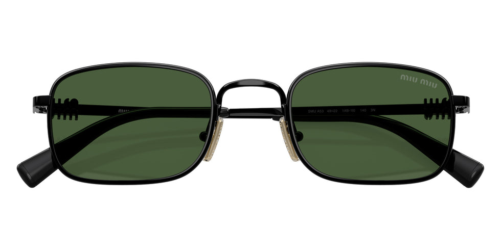 Miu Miu MU A53S 1AB1I0 52 - Black / Dark Green #id:mua53s1ab1i0_s:100120