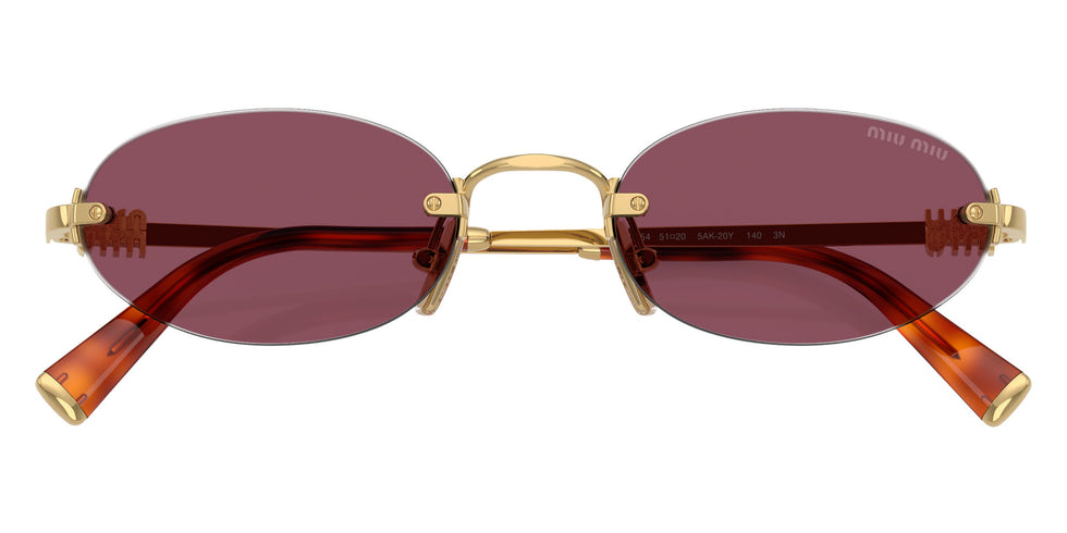 Miu Miu MU A54S 5AK20Y 51 - Gold #id:mua54s5ak20y_s:100120