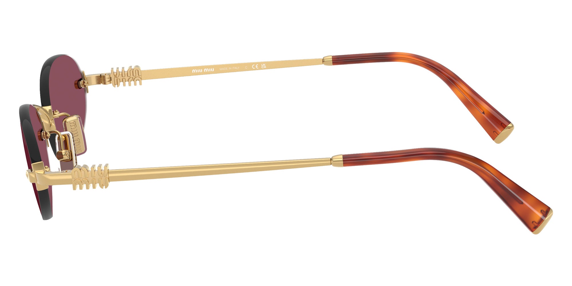 Miu Miu MU A54S 5AK20Y 51 - Gold #id:mua54s5ak20y_s:100110