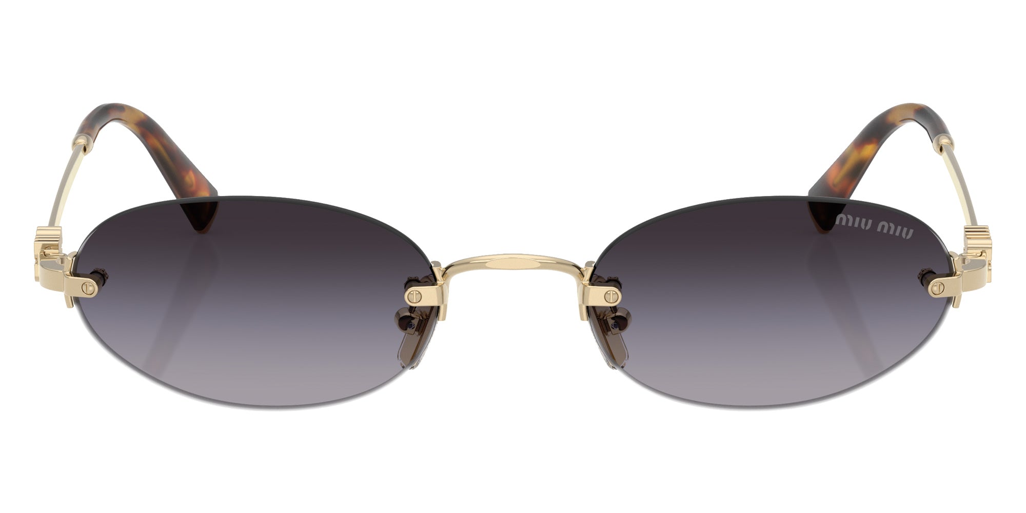 Miu Miu MU A54S Oval Sunglasses | EyeOns.com