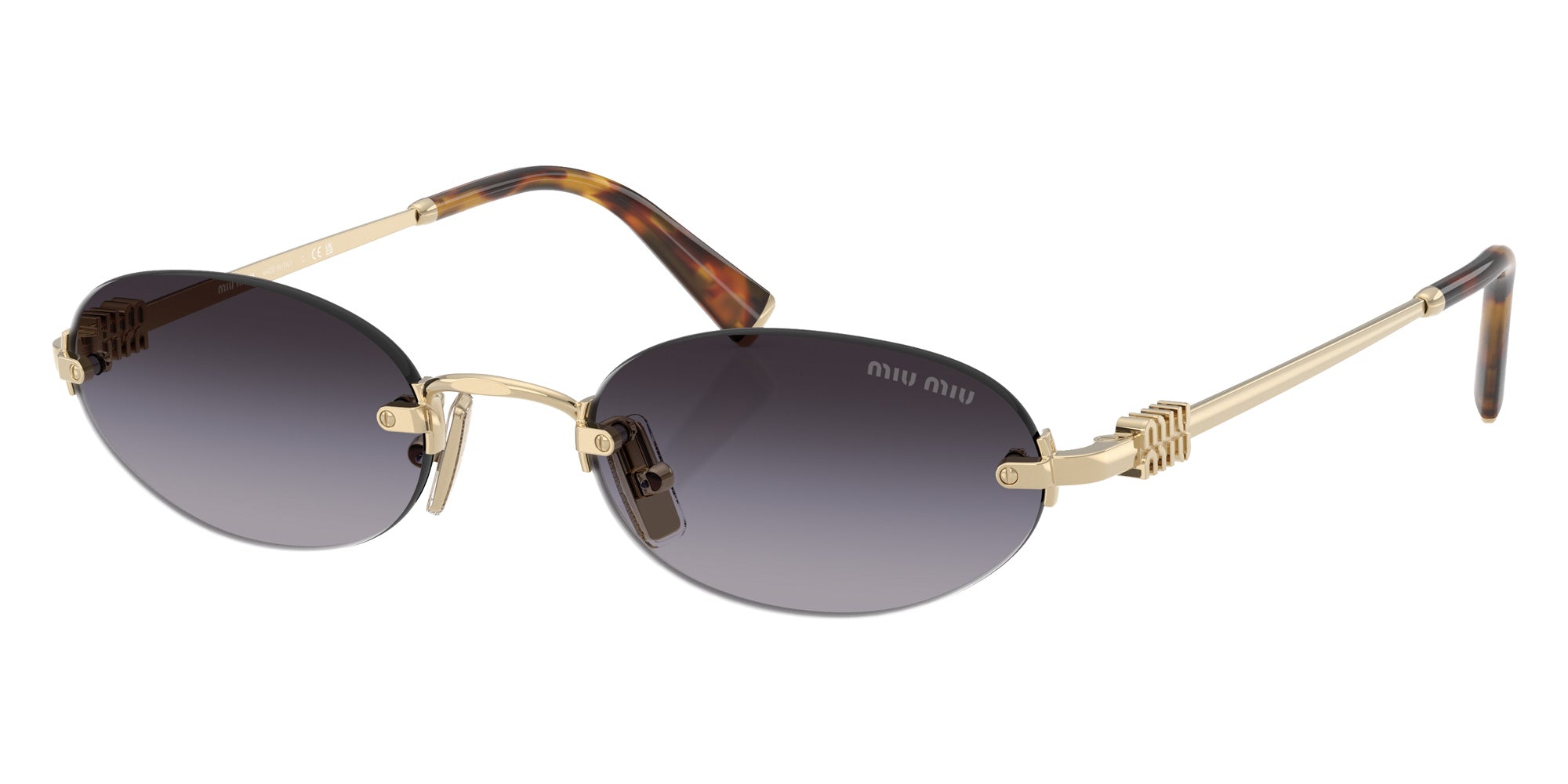 Miu Miu MU A54S ZVN5D1 51 - Pale Gold / Gray Gradient #id:mua54szvn5d1_s:100105