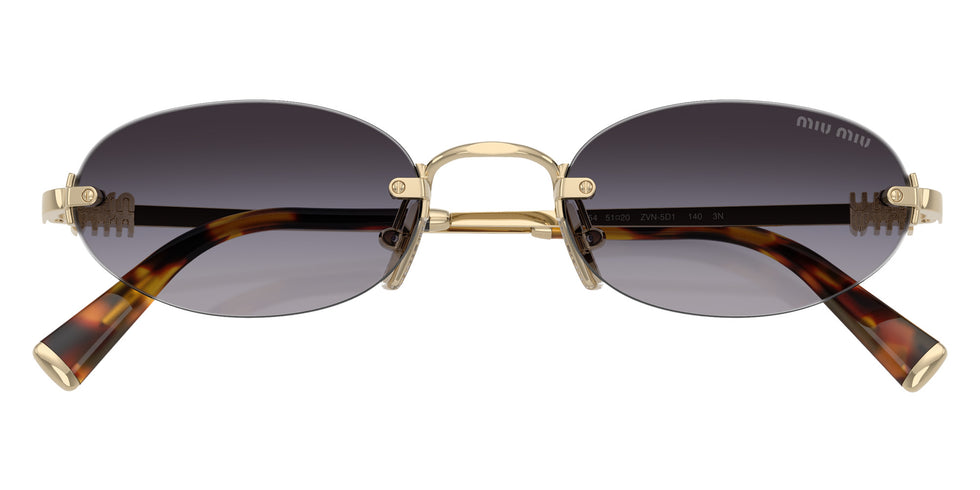 Miu Miu MU A54S ZVN5D1 51 - Pale Gold / Gray Gradient #id:mua54szvn5d1_s:100120