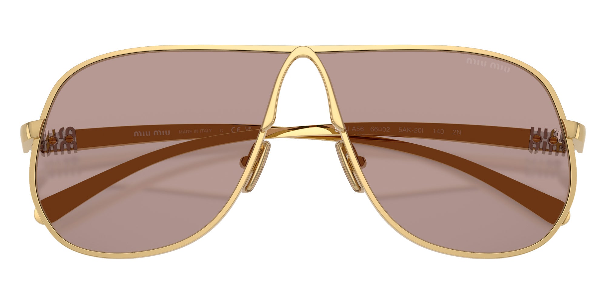 Miu Miu MU A56S 5AK20I 66 - Gold / Light Purple Brown #id:mua56s5ak20i_s:100120