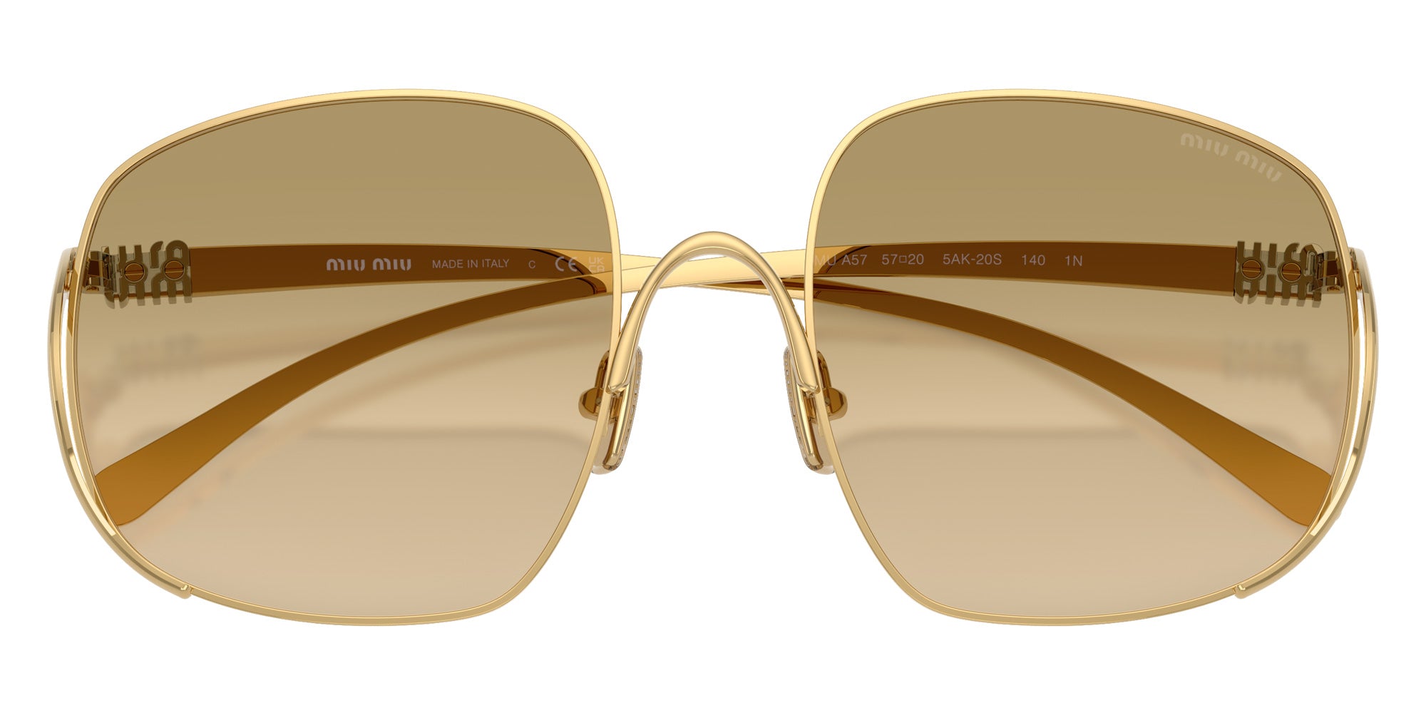 Miu Miu MU A57S 5AK20S 57 - Gold / Camomilla Gradient #id:mua57s5ak20s_s:100120