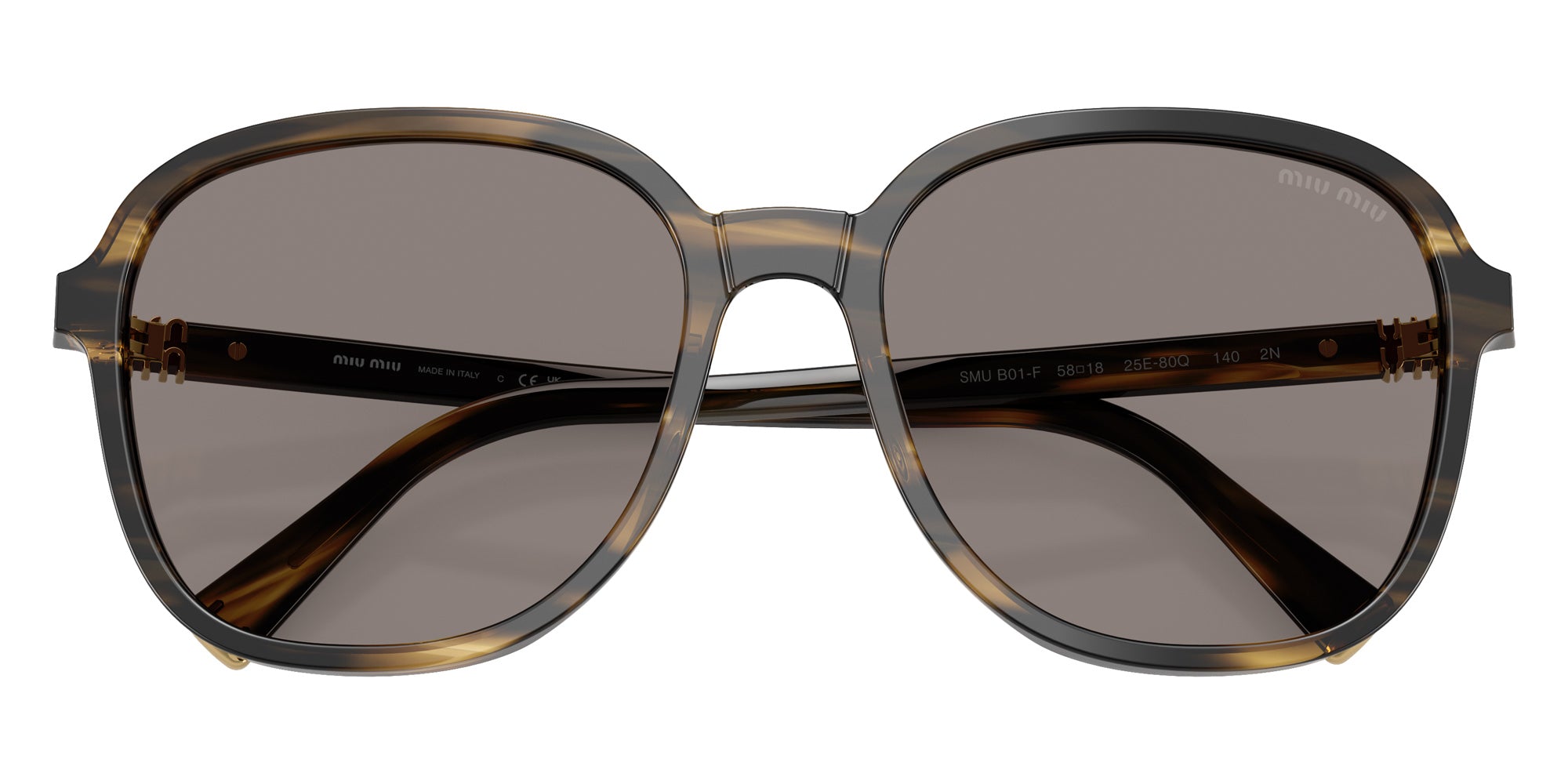 Miu Miu MU B01SF 25E80Q 58 - Striped Loden #id:mub01sf25e80q_s:100120