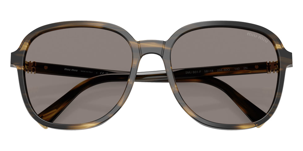 Miu Miu MU B01SF 25E80Q 58 - Striped Loden #id:mub01sf25e80q_s:100120