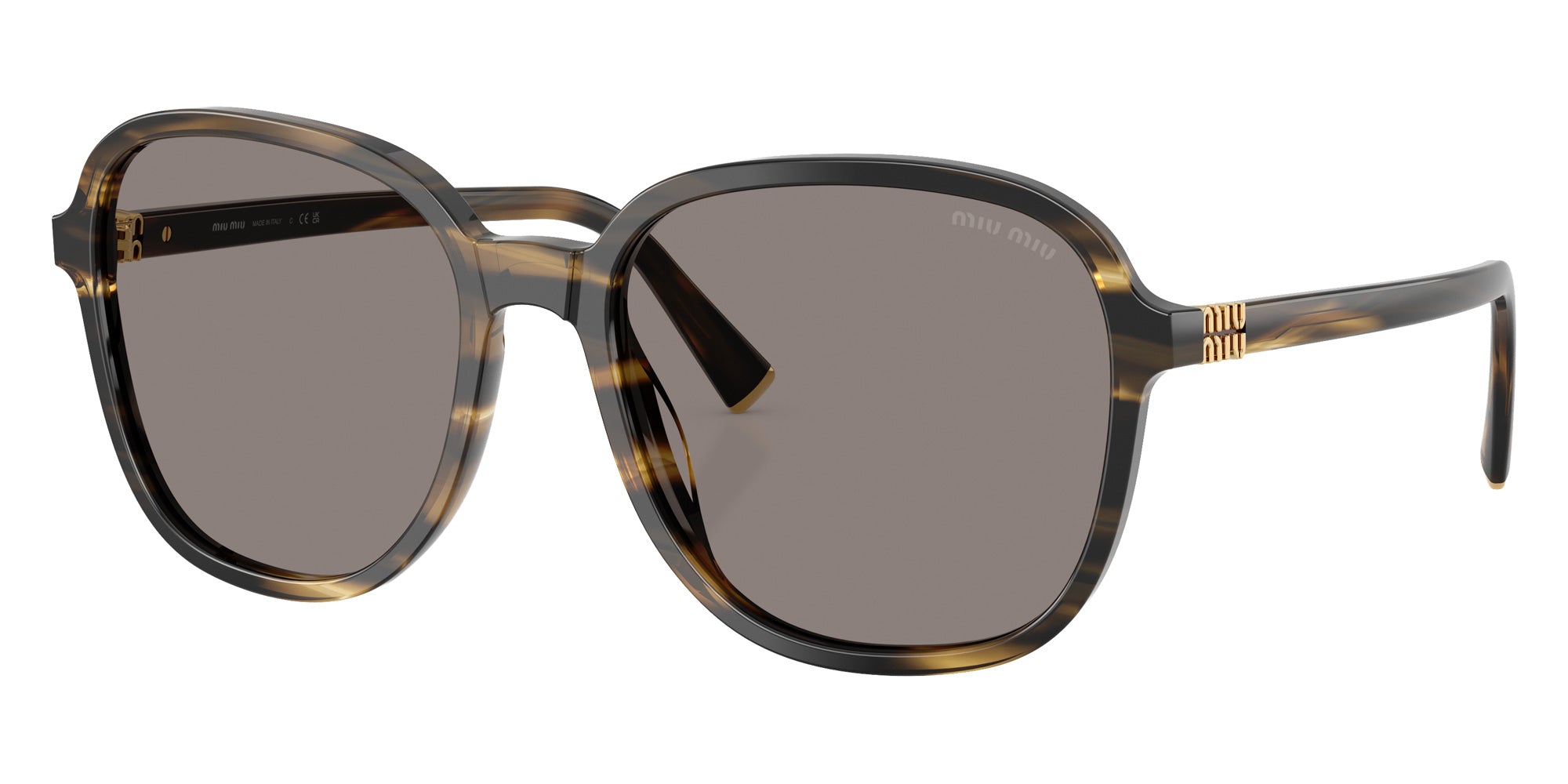 Miu Miu MU B01SF 25E80Q 58 - Striped Loden #id:mub01sf25e80q_s:100105