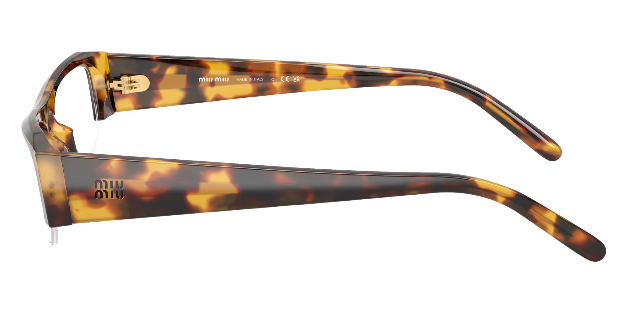 Miu Miu MU B07S 14L08N 51 - Honey Havana / Clear Blue-Violet Light Filter #id:mub07s14l08n_s:100110