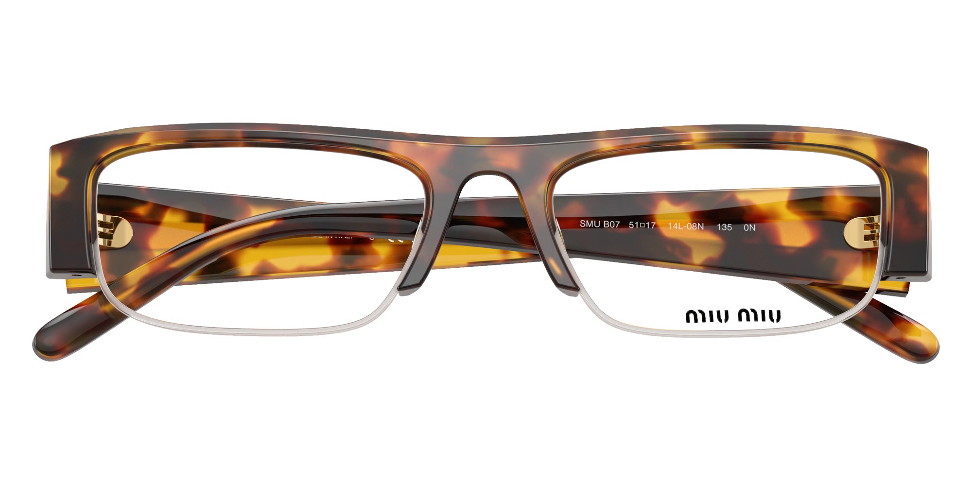 Miu Miu MU B07S 14L08N 51 - Honey Havana / Clear Blue-Violet Light Filter #id:mub07s14l08n_s:100120