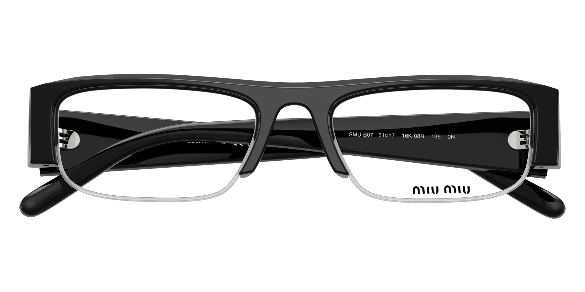 Miu Miu MU B07S 16K08N 51 - Black / Clear Blue-Violet Light Filter #id:mub07s16k08n_s:102120