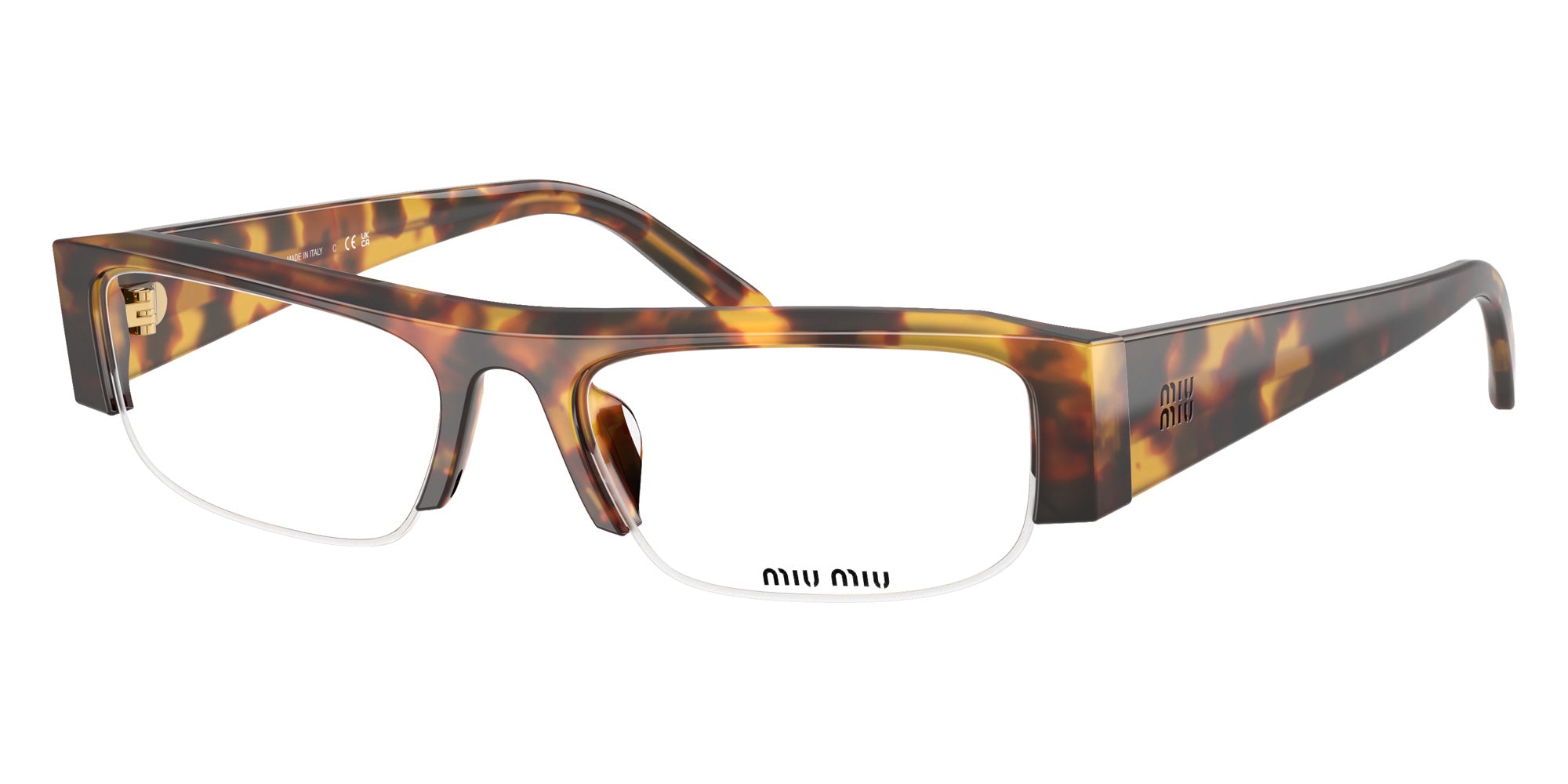 Miu Miu MU B07SF 14L08N 54 - Honey Havana / Clear Blue-Violet Light Filter #id:mub07sf14l08n_s:100105