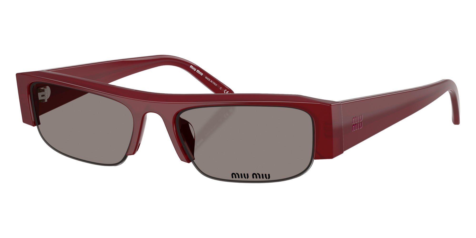 Miu Miu MU B07SF 21I80Q 54 - Opaline Burgundy / Dark Gray #id:mub07sf21i80q_s:106105