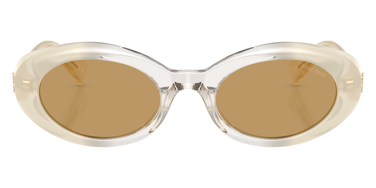 Miu Miu MU B09S 21R10Y 52 - Opal Milk/Gray/Opal Milk / Brown #id:mub09s21r10y_s:100100