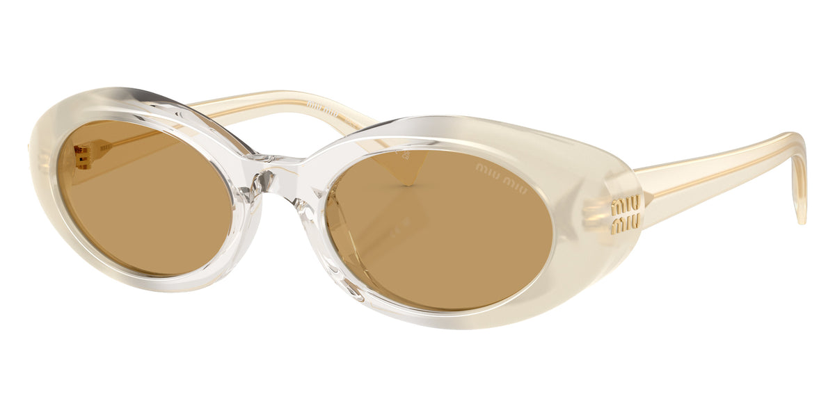 Miu Miu MU B09S 21R10Y 52 - Opal Milk/Gray/Opal Milk / Brown #id:mub09s21r10y_s:100105