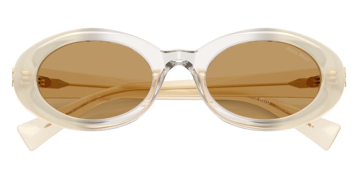 Miu Miu MU B09S 21R10Y 52 - Opal Milk/Gray/Opal Milk / Brown #id:mub09s21r10y_s:100120