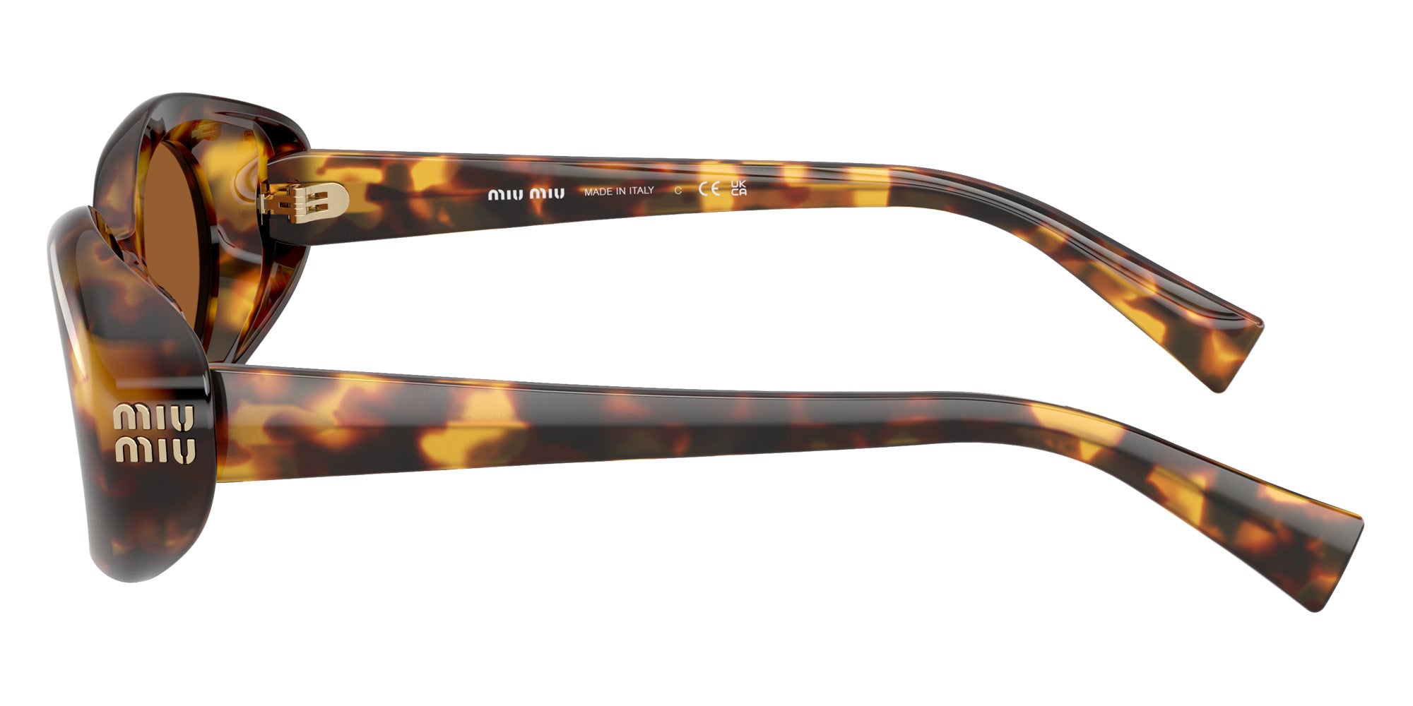 ホウページMR-436A miu miu ストライプデザイン ミュール Miu Miu MU B09SF Oval Sunglasses | EyeOns.com