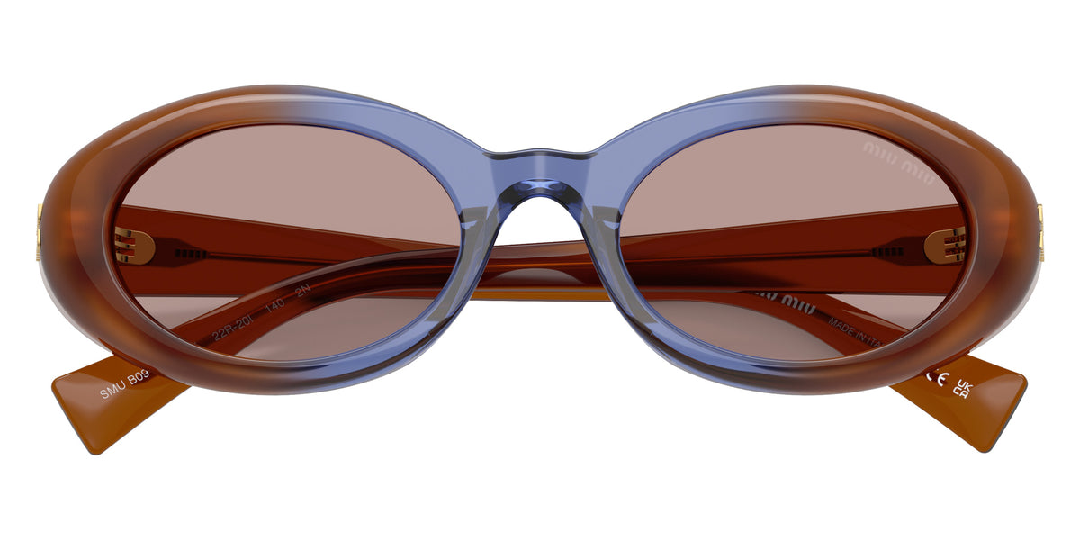 Miu Miu MU B09SF 22R20I 52 - Opal Brown/Blue/Opal Brown / Light Purple Brown #id:mub09sf22r20i_s:100120