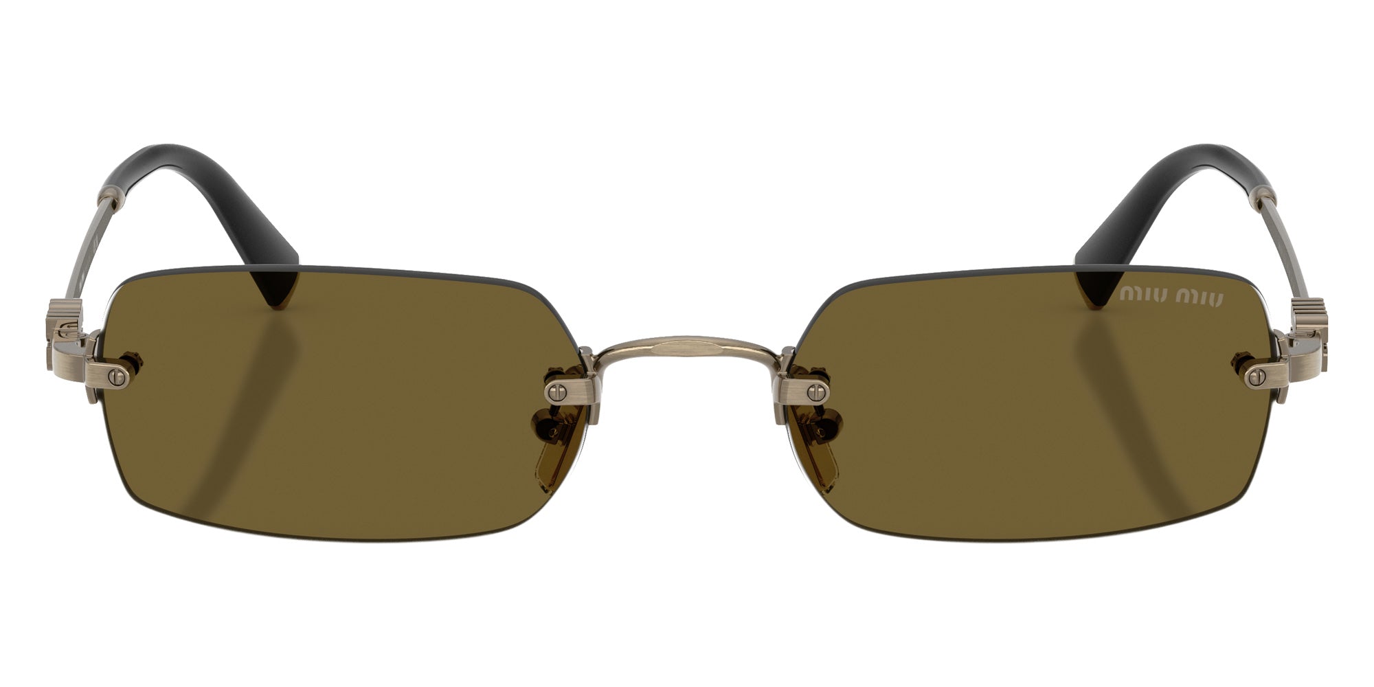 Miu Miu MU B50S 26C09Z 50 - Old Gold / Dark Brown #id:mub50s26c09z_s:100100