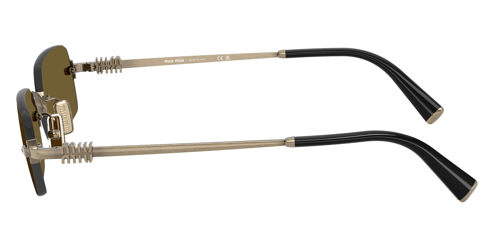 Miu Miu MU B50S 26C09Z 50 - Old Gold / Dark Brown #id:mub50s26c09z_s:100110