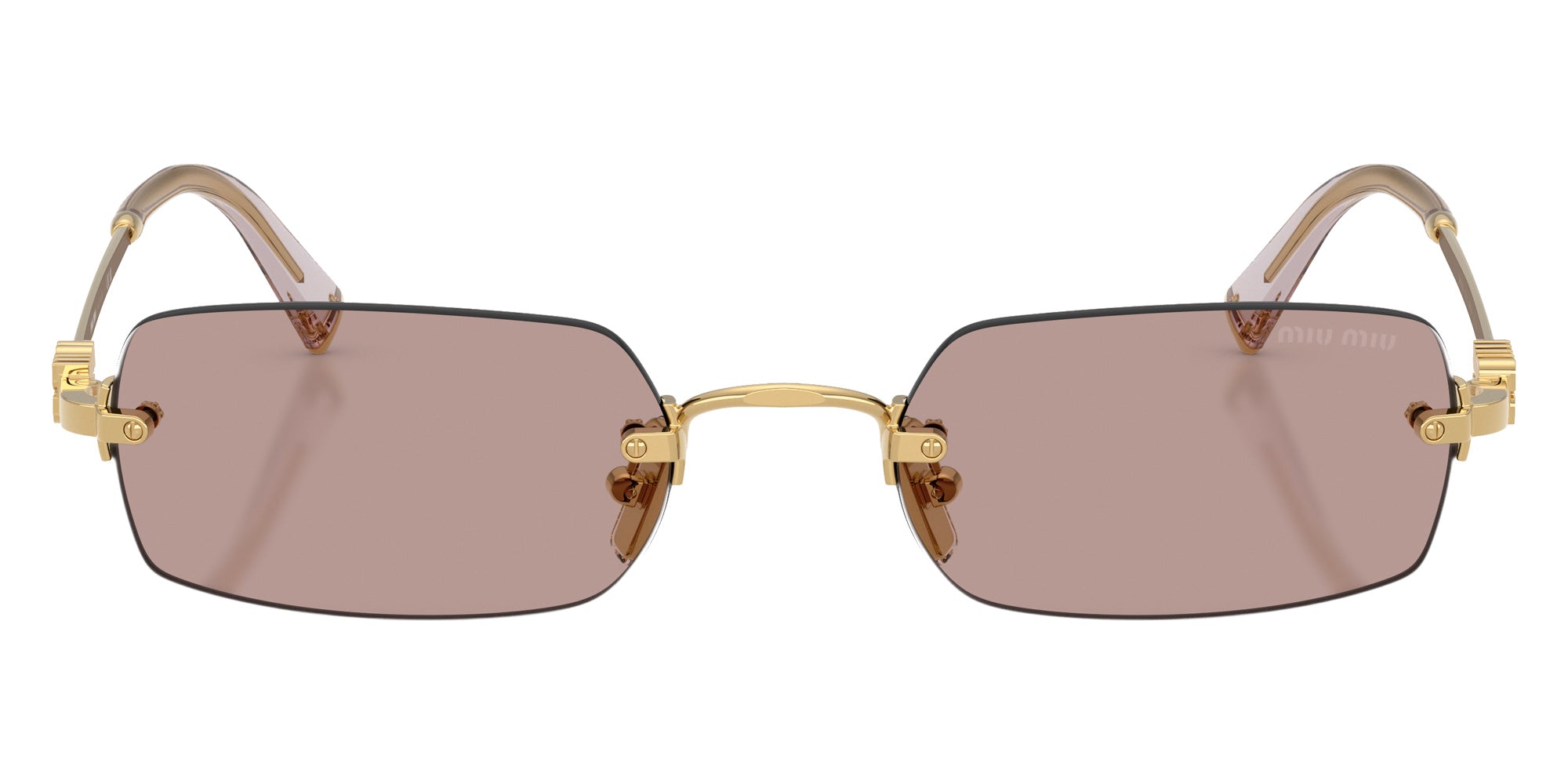 Miu Miu MU B50S 5AK20I 52 - Gold / Light Purple Brown #id:mub50s5ak20i_s:102100